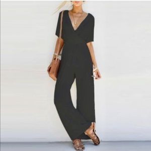 New! Without tags. Black Wide Leg Jumpsuit.